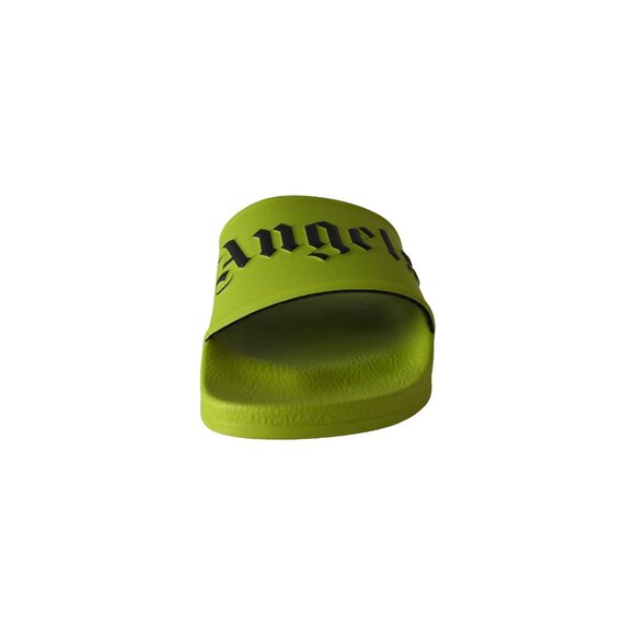 Palm Angels Logo-Print Sliders Light Green main image 9